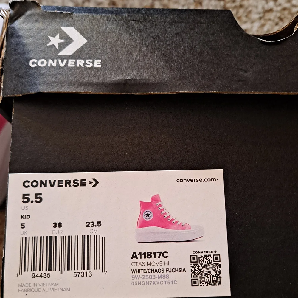 Converse Chuck Taylor Move Hi Tops Chaos Fushcia Size Youth 5.5 Women 7.5 EUR 38